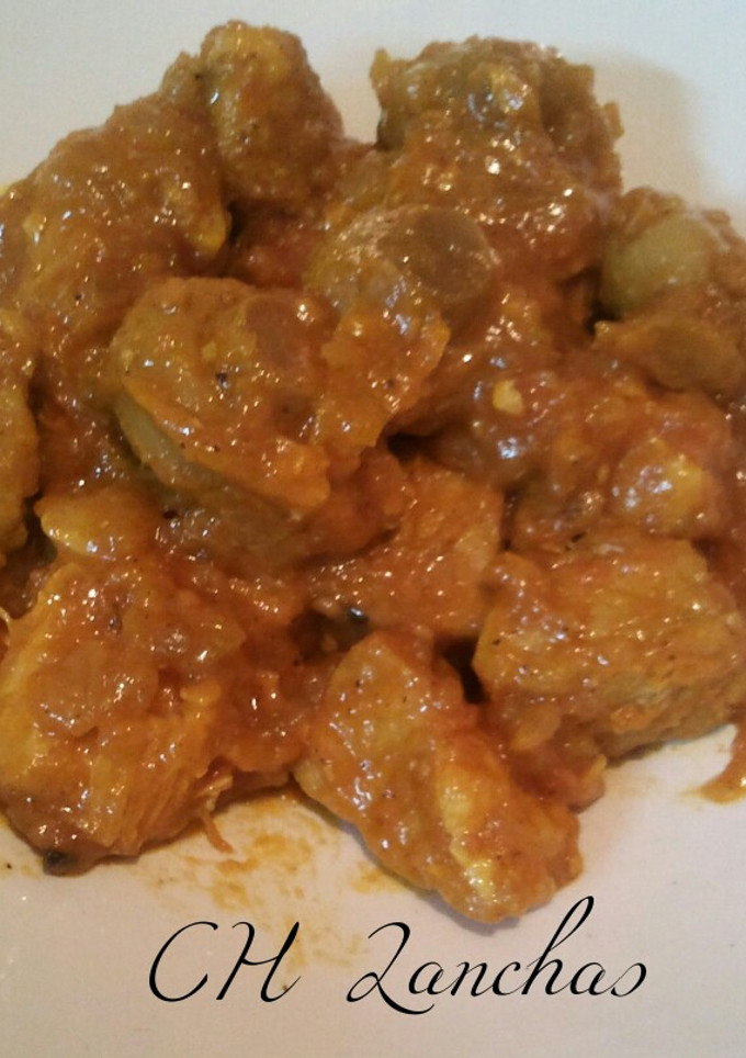 Una foto de Lomo de cerdo al curry de lima