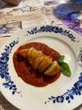 Calamaro ripieno con curcuma