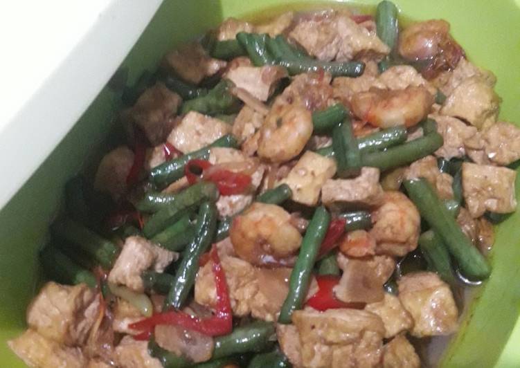 Udang dan tahu saos tiram