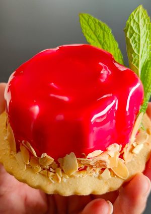 Foto principal de Bavaroise de mascarpone y mousse de fresas
