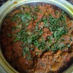 A picture of Baingan ka bharta.