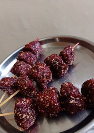 A picture of Beetroot Muthiya.