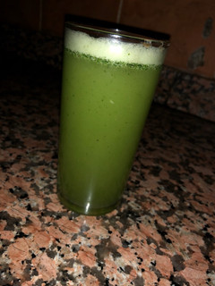 A picture of Lemon and mint drink.