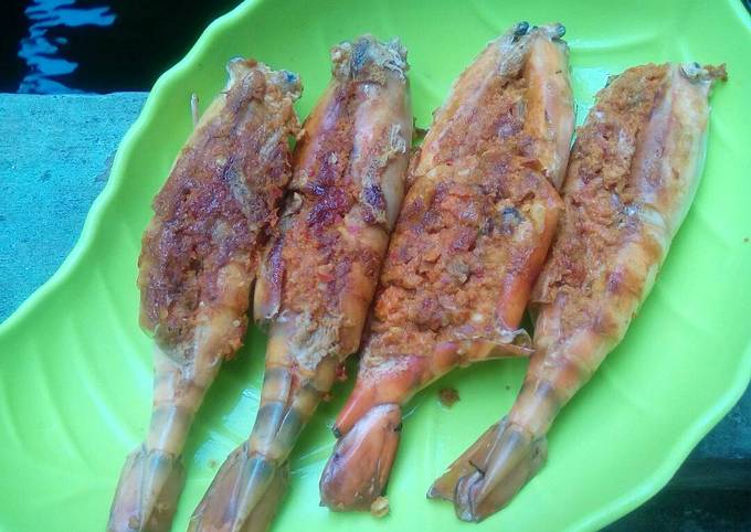 Udang Bakar Pedas Simpel 👌👌👌