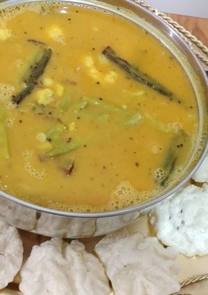 A picture of Vegetable Kadi (Sindhi special).