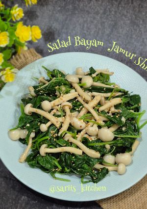Foto resep Salad Bayam Jamur Shimeji