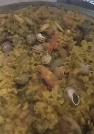 Una foto de Arroz a la lumbre