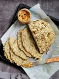 No Knead Seeded Oat Bread (Roti Oat dengan Biji²an tanpa ulen)