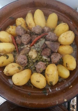 صورة لوصفة بطاطا رقيقه مع جلبانه