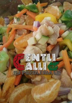 Una foto de Pollo a la Mandarina