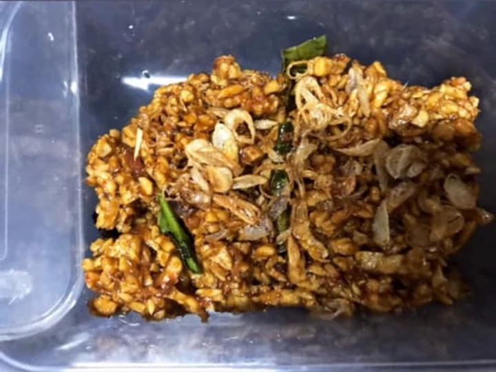 Cara Gampang Membikin Resep Tempe orek kering asam manis endul yang Uenak Anti Ribet, Mantap