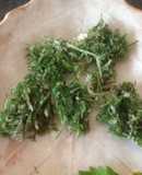 Seriously crispy Tempura - carrot leaves      "Don’t throw away No.3"