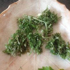 A picture of Seriously crispy Tempura - carrot leaves      "Don’t throw away No.3".