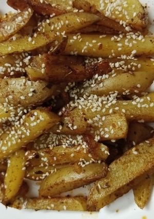 A picture of Roasted potatoes.