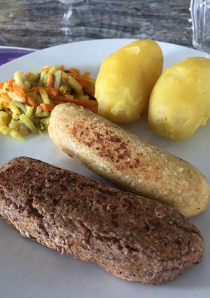 Une photo de Saucisse De pois Chiche ou haricots rouges