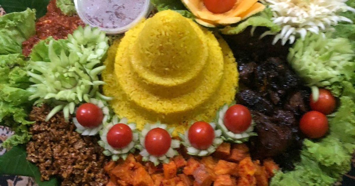Nasi kuning tumpeng anti pecah