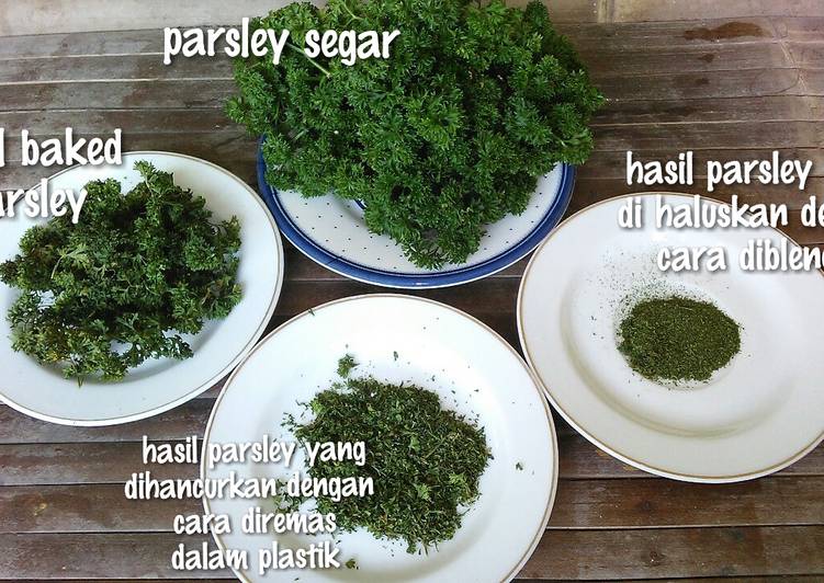 Tips Mengeringkan Parsley / Dry Parsley