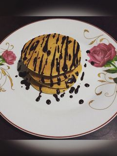 Foto resep Pancake with chocolate sauce