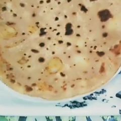 A picture of Big potato stuff Parantha aloo ka paratha.