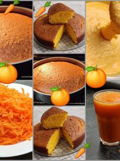 صورة لوصفة كيكة الجزر🥕والبرتقال🍊