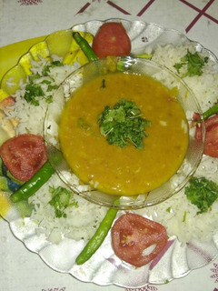 ढाबा तरीके से दाल तड़का चावल के साथ (Dhaba style dal tadka with rice recipe in hindi) रेसिपी मुख्य फोटो