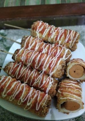 Foto resep Sausage Corndog dari Roti Tawar