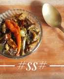 Onion Eggplant fry with Fish oil