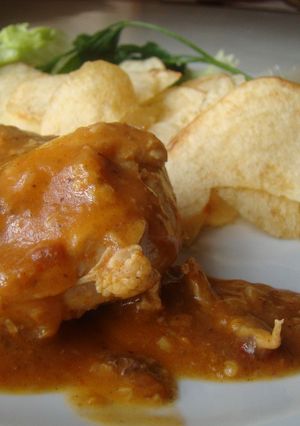 Una foto de Pollo al ajillo