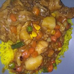 A picture of Just a quick chicken dinner.
