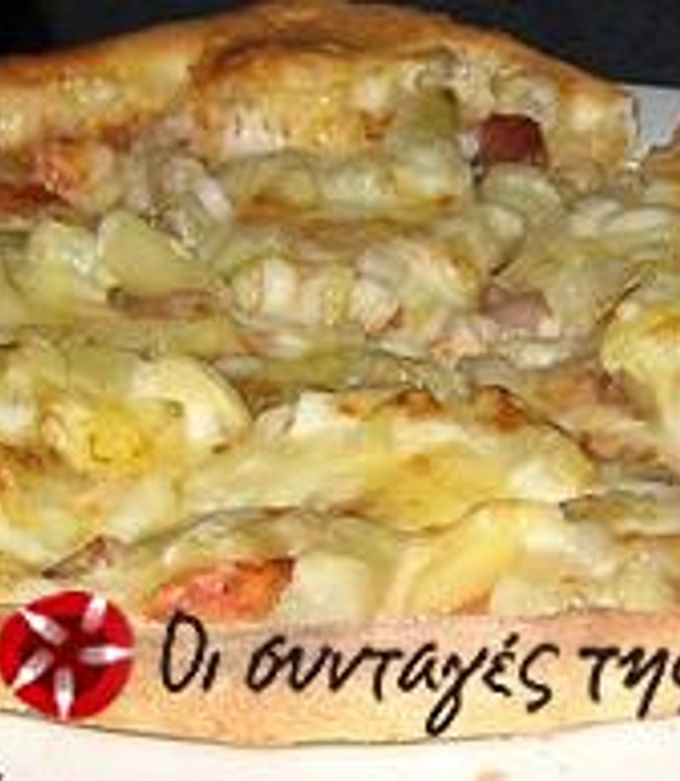 Φωτογραφία της συνταγής Πίτσα με ανανά και προσούτο