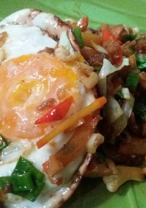 Foto resep Telur mata sapi campur tempe