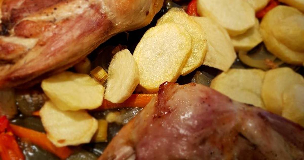 Zancos de pollo al horno Receta de Raquel Rodríguez Sampedro- Cookpad