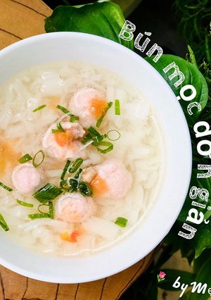 Hình của món Bún mọc đơn giản.