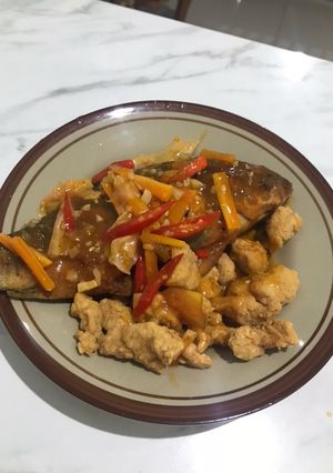 Foto resep Ikan mas saus pedas manis asam