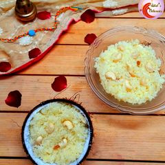 A picture of Narali Bhat - Coconut Rice - Maharashtrian Special Recipe for Narali Purnima.
