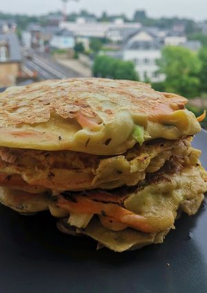 Une photo de Pancakes aux légumes
