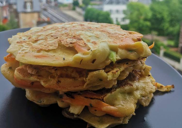 Recette de Super rapide fait maison Pancakes aux légumes