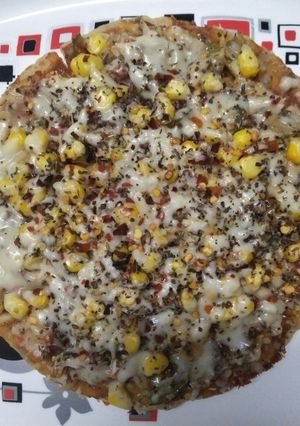 A picture of Healthy wheat flour base pizza recipe.
