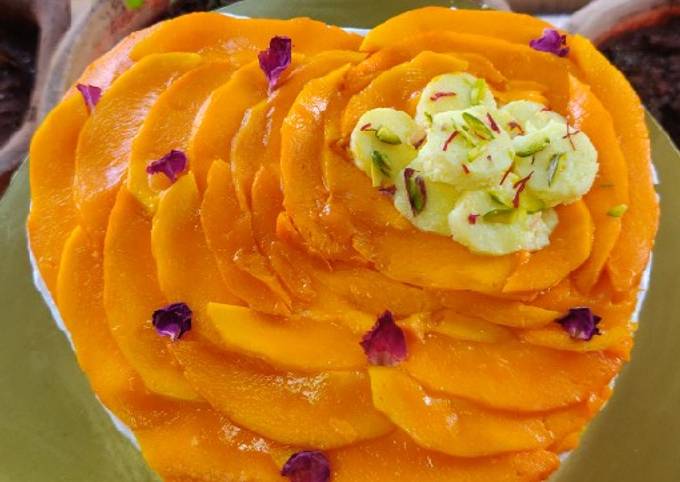 Easiest Way to Prepare Super Quick Homemade Mango Rasmalai Cake