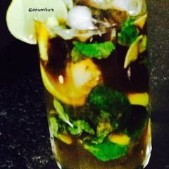 A picture of Virgin Black Mojito Mocktail.