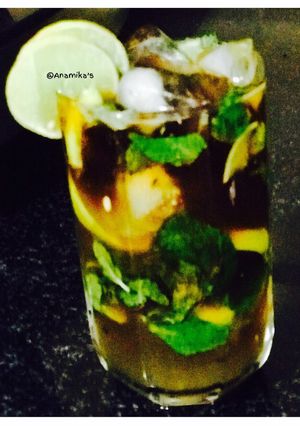 A picture of Virgin Black Mojito Mocktail.