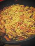 Wok de poulet et légumes