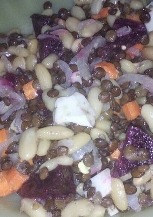 Una foto de Ensalada de porotos