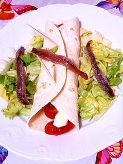 Una foto de Tortitas con huevo frito light