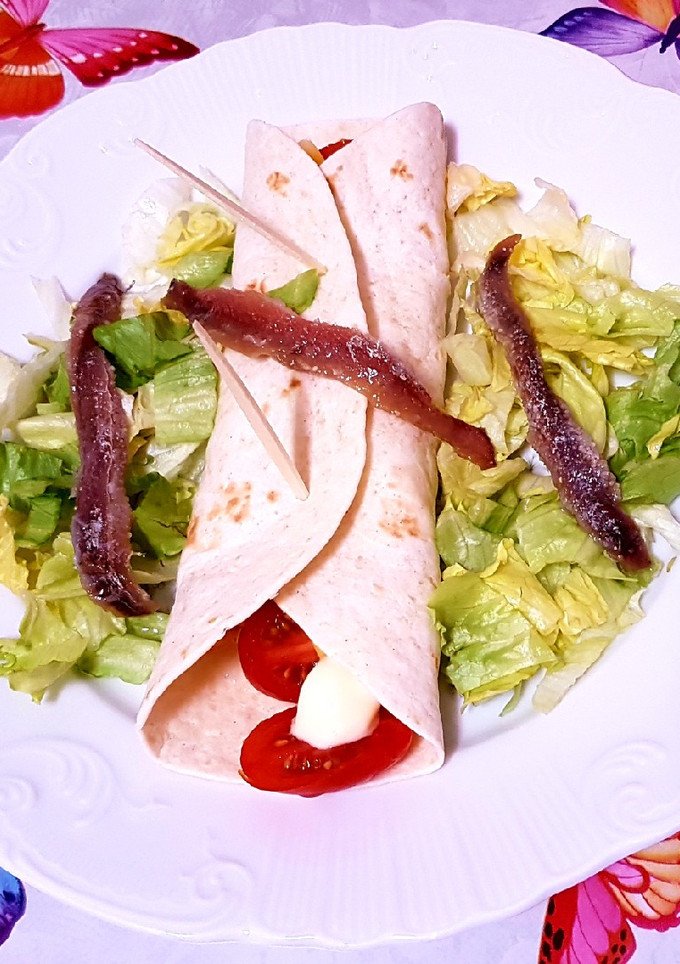 Una foto de Tortitas con huevo frito light