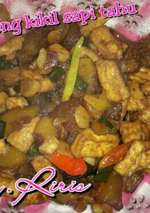 Foto resep Oseng kikil sapi tahu