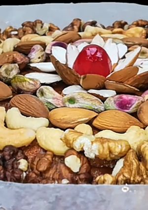 A picture of Simple Oil Cake With Nuts.