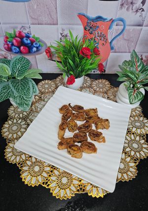 A picture of Roti Patra(from leftover roti).