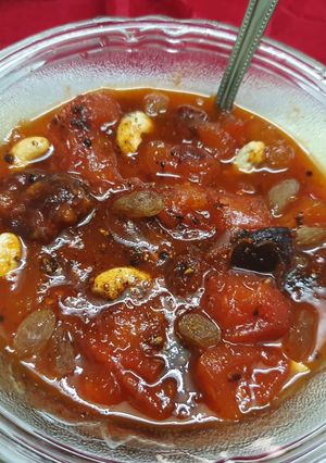 A picture of Dry Fruits Sweet and Spicy Tomato Chutney.