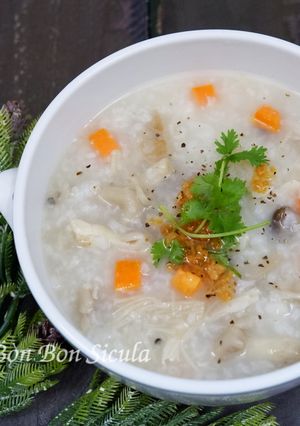 Hình của món Cháo Nấm Cốt Dừa (Món Chay).